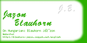 jazon blauhorn business card